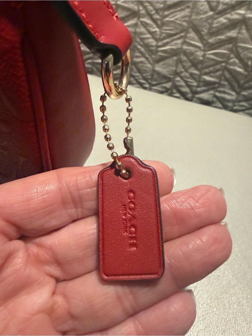 Coach 1941 Red Embossed Leather Nolita 19 Crossbody/Wristlet - Picture 5 of 8